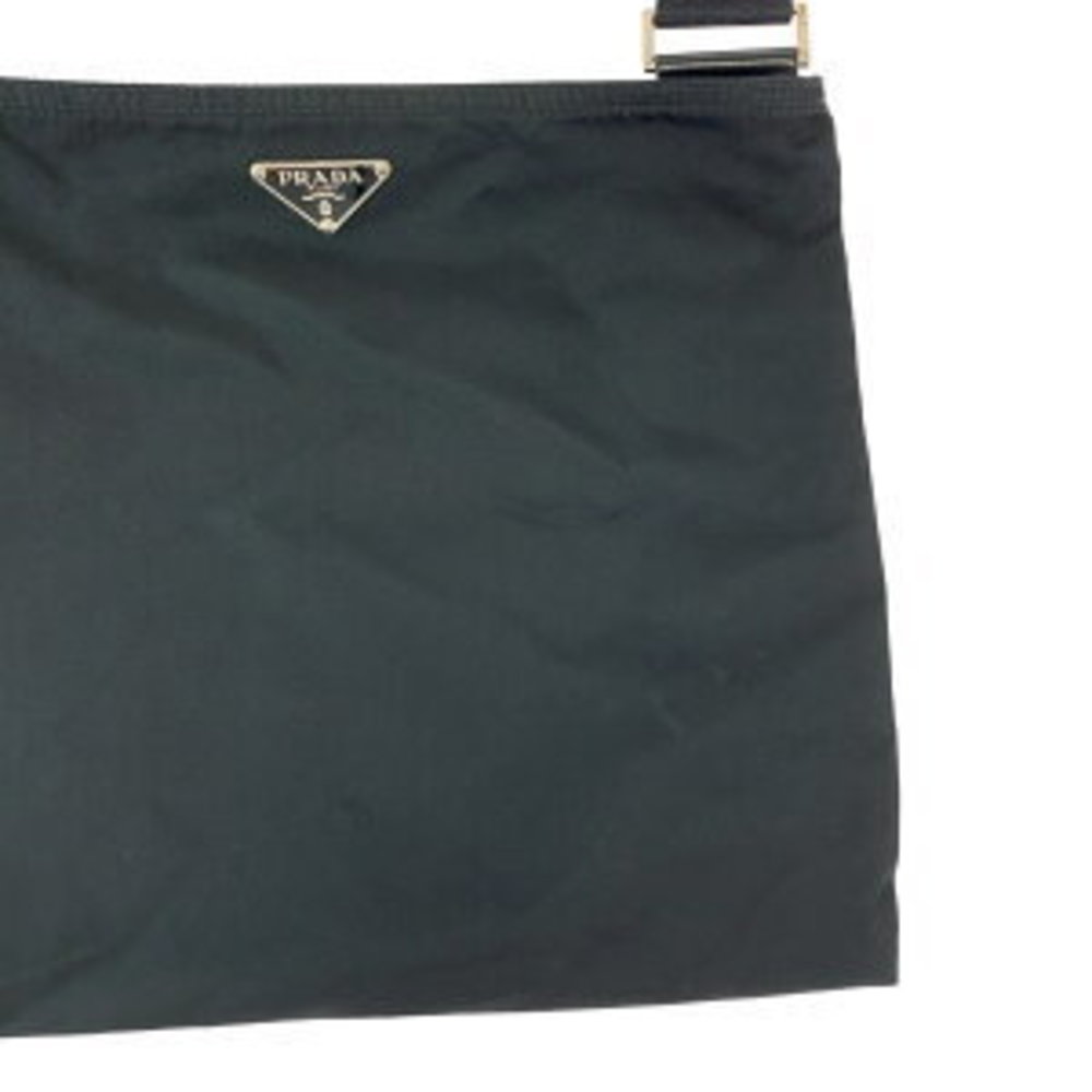 Prada Shoulder Triangular Pouch Black Nylon Bag T… - image 4